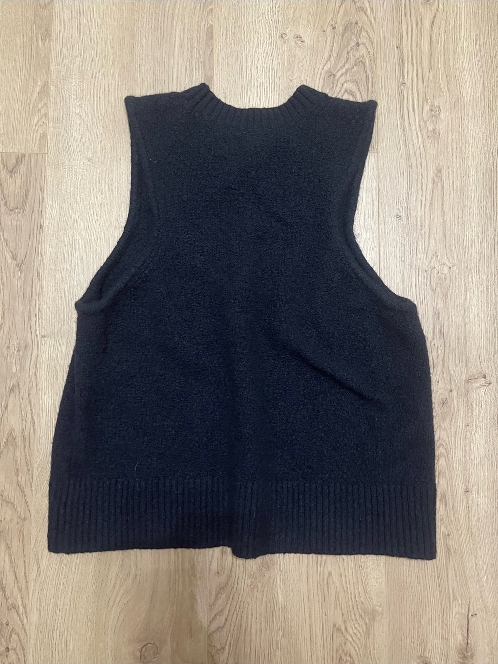 Daily Ritual Sleeveless Knit Tank Top - Black (L) - Picture 2 of 4
